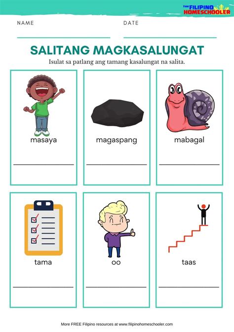 Salitang Magkatugma Worksheet Grade 1 Pdf