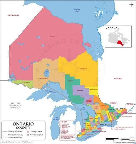 Ontario Travel Guide For Tourist Map Of Ontario