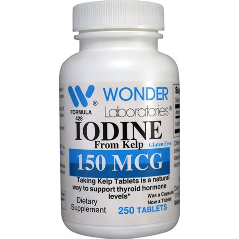 Iodine From Kelp 150 Mcg 250 Tablets Item 4282