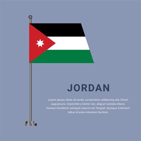 Premium Vector Illustration Of Jordan Flag Template