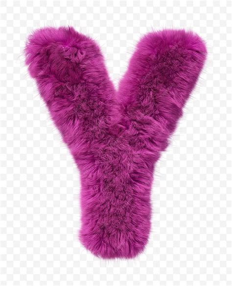 Premium Psd Pink Fur Alphabet Furry Letter Y Isolated