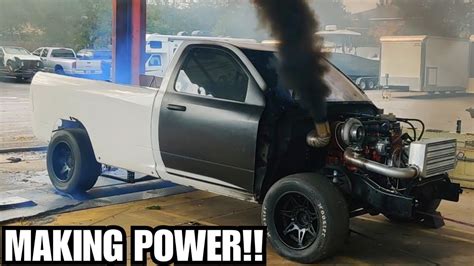 Cummins Drag Truck Build Hits The Dyno And Boosted Launches Youtube