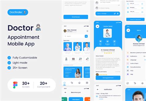 Docfinder Doctor Appointment Mobile Apps Figma