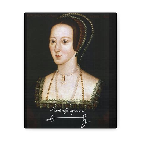 Anne Boleyn Signature Canvas Print Anne The Queen Canvas Print Etsy