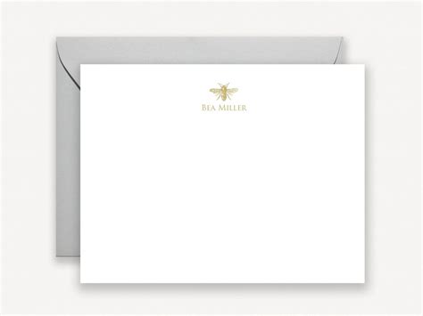 Bee Personalized Stationery for Women, Bee Stationery, Custom ...