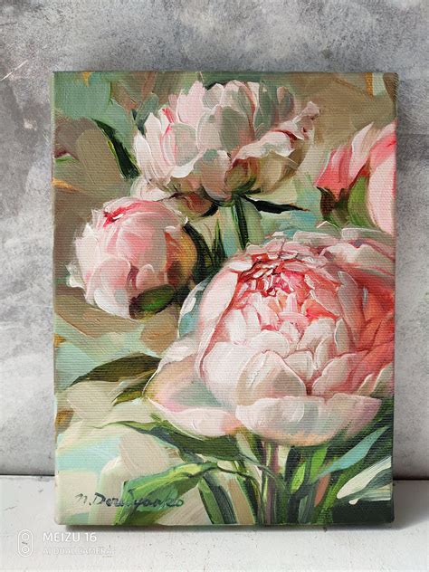 Peony Drawing, Peony Art, Oil Painting Flowers, Oil Painting Abstract, Wall Art Painting ...