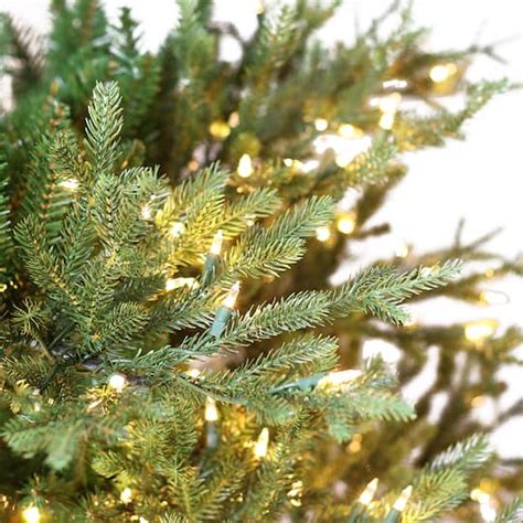 9ft Pre Lit Balsam Fir Artificial Christmas Tree Clear Lights 8 To 9ft Christmas Trees