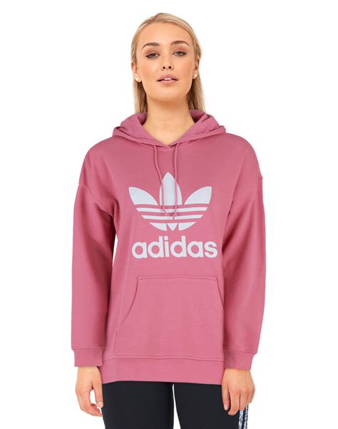 Adidas Originals Womens Trefoil Hoodie Pink Life Style Sports Ie