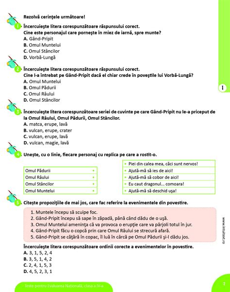 Teste Limba Romana Evaluarea Nationala Clasa 4 Editura Intuitext