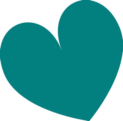 Teal Heart Clip Art at Clker.com - vector clip art online, royalty free ...