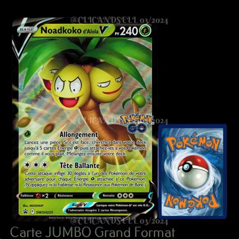 CARTE POKÉMON JUMBO SWSH225 Noadkoko d Alola V EUR 1 00 PicClick FR