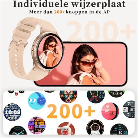 Sytifro Amoled Smartwatch Dames Heren Fitnesshorloges Met