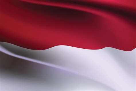 realistic Indonesia flag red white background 10754275 Vector Art at ...