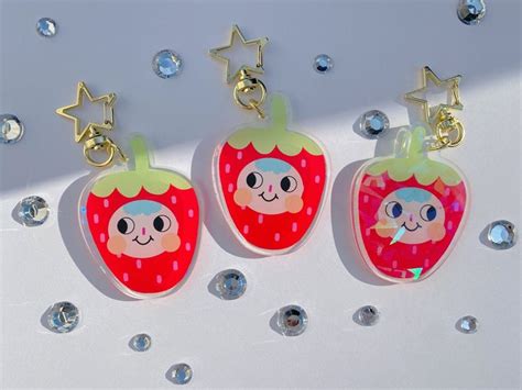 Strawberry Boy Acrylic Keychain Cute Acrylic Keychaincute