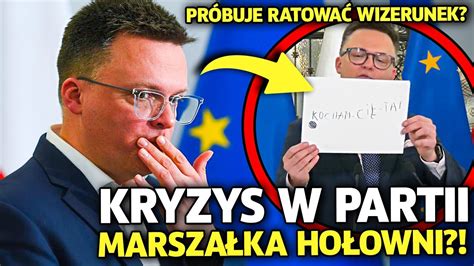 KRYZYS PARTII MARSZAŁKA HOŁOWNI DESPERACKO PRÓBUJE RATOWAĆ WIZERUNEK