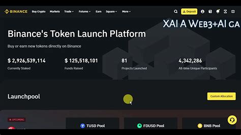 Binance Launchpool Xai Gaming Token Farming Xai Staking Bnb Fdusd Tusd