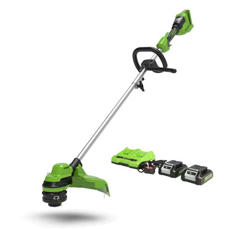 Greenworks 48v 33cm Line Trimmer And 2x 2ah Batteries British Garden Centres