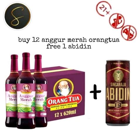 Promo 1 Dus 12 Botol Anggur Merah Orang Tua 620 Ml 14 7 Diskon 2 Di