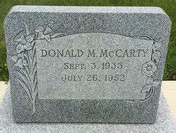 Donald Morris Mccarty M Morial Find A Grave