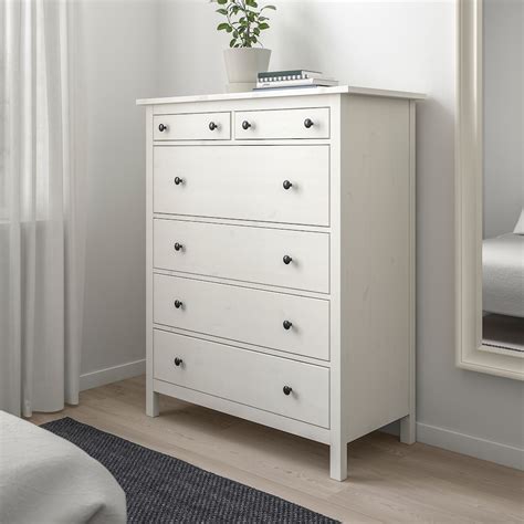 Hemnes Kommode 6 Schubladen Weiß Gebeizt 108x131 Cm Ikea Deutschland