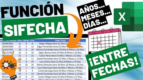 C Mo Calcular A Os Meses Y D As En Excel Entre Dos Fechas Edad O