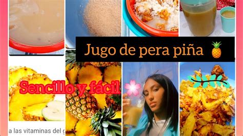 como aser jugo de pera piña Fasil de preparar YouTube