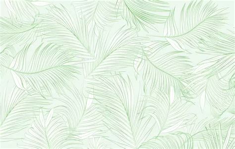 Wall Mural Tropical Leaves Palm Leaves Large Leaves Green Color