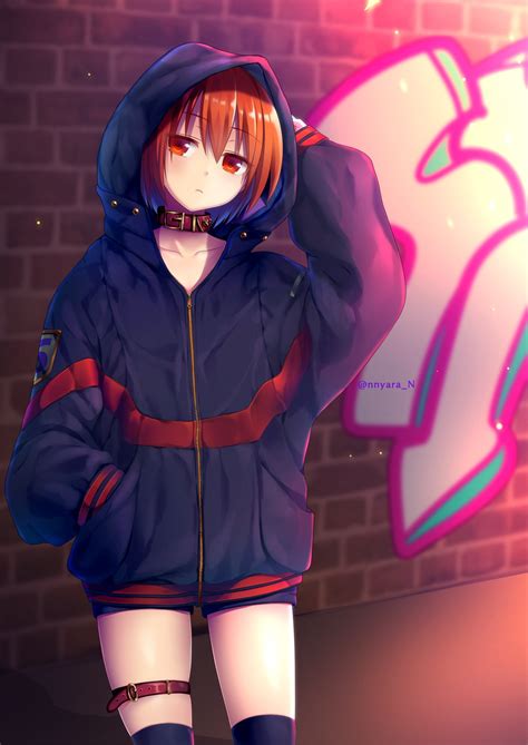 Safebooru 1girl Alternate Costume Arm Up Blue Footwear Blue Hoodie