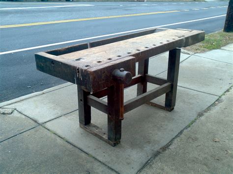 Antique Carpenters Workbench Obnoxious Antiques