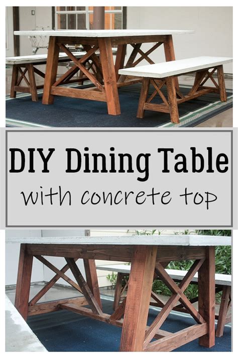 Diy Concrete Top Dining Table The Inspired Workshop