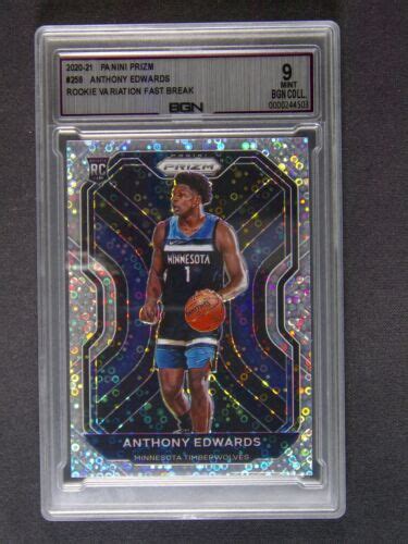 Panini Prizm Anthony Edwards Rc Rookie Fast Break