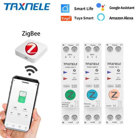 Tuya Zigbee Smart Circuit Breaker Smart Switch P A Energy Meter Kwh