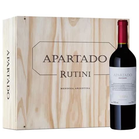 Vino Rutini Apartado Gran Blend Tinto Caja De Regalo X Unid Env O Gratis