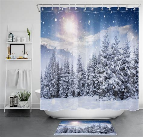 Inpercust Winter Wonderland Shower Curtain For Bathroom Decor Walmart