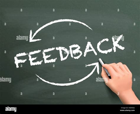 Feedback Word Written By Hand On Blackboard Stock Vector Image And Art