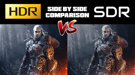 The Witcher Wild Hunt Hdr Vs Sdr Comparison In K Hdr Ps Xbox