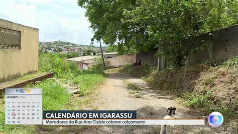 Vídeo Moradores de Igarassu cobram calçamento de rua NE1 G1