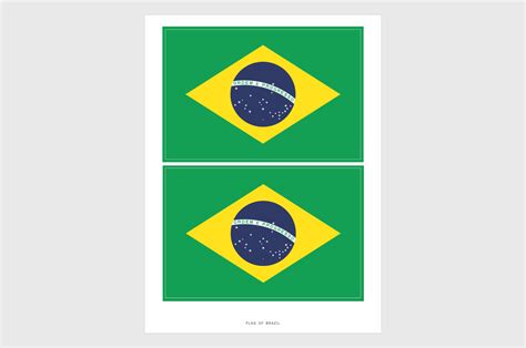 Brazil Flag Sticker, Weatherproof Vinyl Brazilian Flag Stickers ...