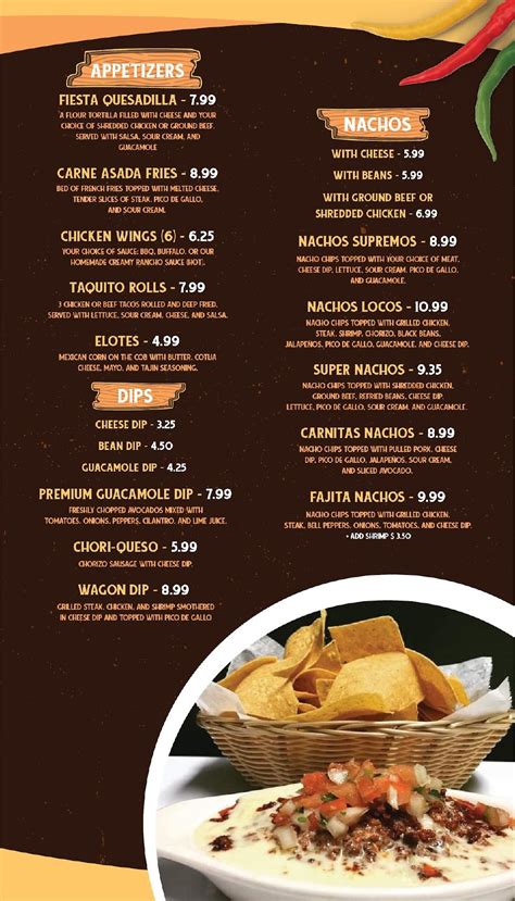 Menu At Taco Wagon Restaurant Appomattox 177 Old Courthouse Rd