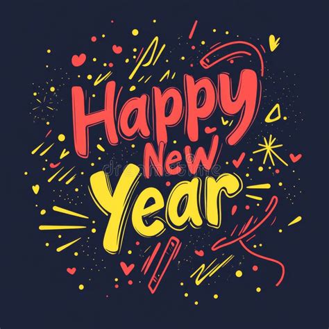 New Year Banner Poster Greeting Card Template Happy New Year