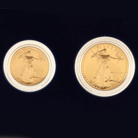 Proof Gold American Eagle Ounce And One Half Ounce Set