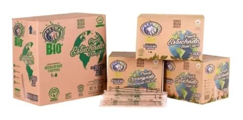 Popote Biodegradable Estuchado Reyma 26cm Caja 1000 Pzas