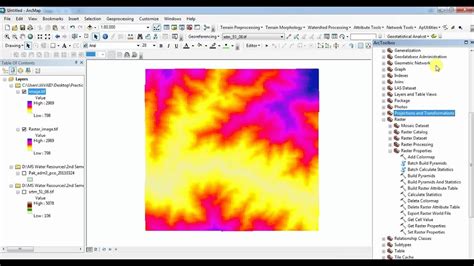 How To Calculate Area Of Raster Image Dem In Arcgis Youtube