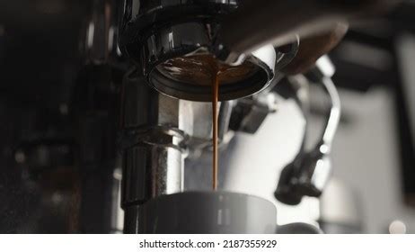 Low Angle Pulling Espresso Shot Naked Stock Photo 2187355929 Shutterstock