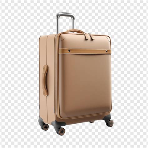 Grande Valise Avec Roues Et Poignée Isolée Sur Fond Transparent PSD