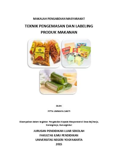 Teknik Pengemasan Dan Labeling Produk Makanan