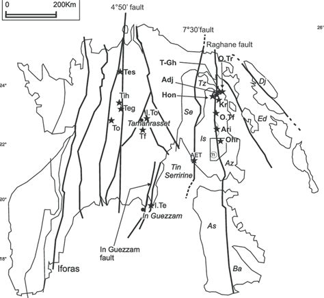 Geological Sketch Map Of The Hoggar Shield Showing The Previously