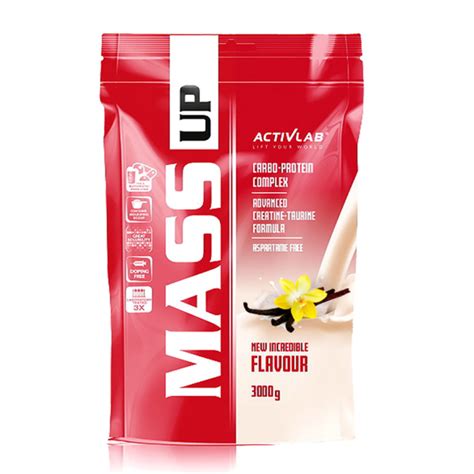 Гейнер Activlab Mass up, 3000г, 30 порций со вкусом ванили купить на ...