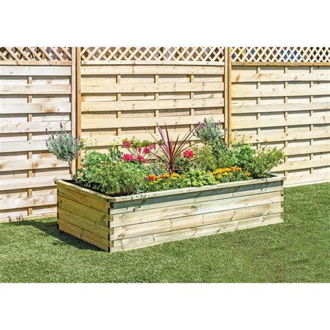 Zest Garden Wooden Large Sleeper Raised Bed Downtown