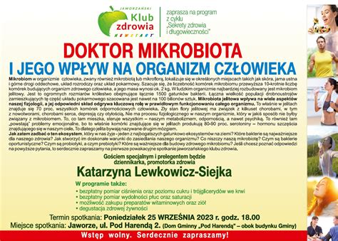 Doktor Mikrobiota I Jego Wp Yw Na Organizm Cz Owieka Kalendarium